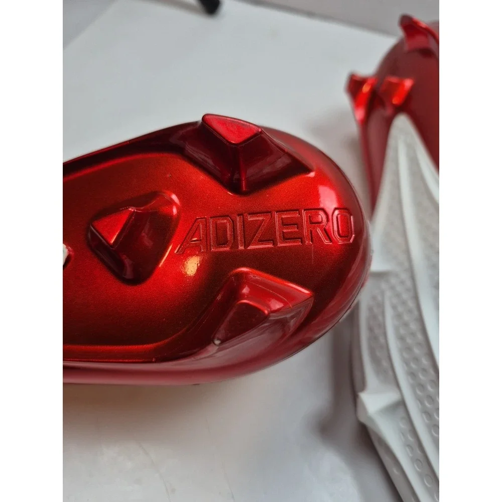 Adidas Adizero Football Cleats Mens Red White Graphic GV9090 Low Top New